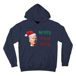 Funny Biden Merry 4th Of July Christmas Red And Green Tall Hoodie