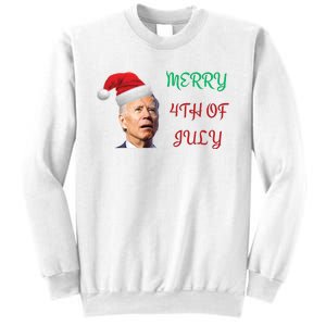 Funny Biden Merry 4th Of July Christmas Red And Green Sweatshirt