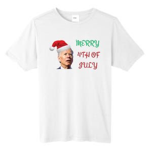 Funny Biden Merry 4th Of July Christmas Red And Green Tall Fusion ChromaSoft Performance T-Shirt