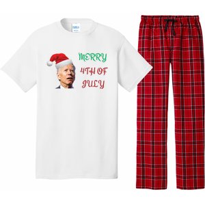 Funny Biden Merry 4th Of July Christmas Red And Green Pajama Set