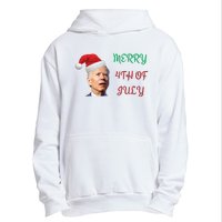 Funny Biden Merry 4th Of July Christmas Red And Green Urban Pullover Hoodie