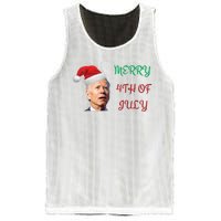 Funny Biden Merry 4th Of July Christmas Red And Green Mesh Reversible Basketball Jersey Tank