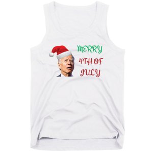 Funny Biden Merry 4th Of July Christmas Red And Green Tank Top