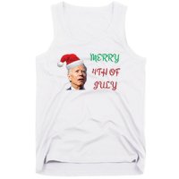 Funny Biden Merry 4th Of July Christmas Red And Green Tank Top