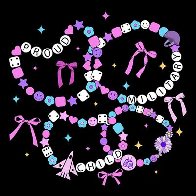 Friendship Bracelet Military Kid Purple up for Military Kid T-Shirt
