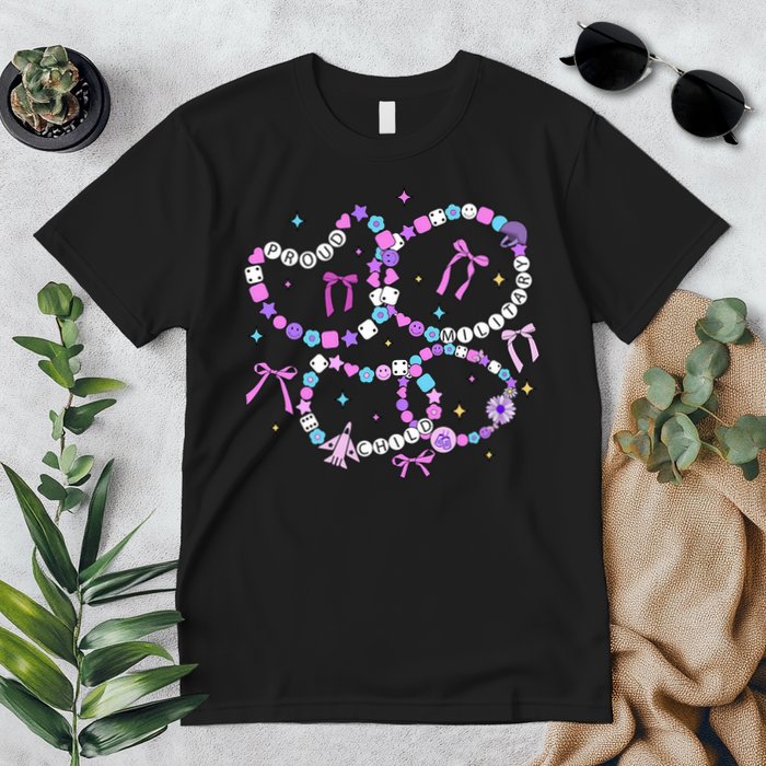 Friendship Bracelet Military Kid Purple up for Military Kid Premium T-Shirt