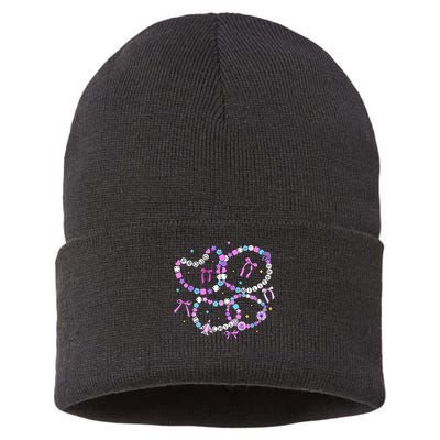 Friendship Bracelet Military Kid Purple up for Military Kid Sustainable Knit Beanie