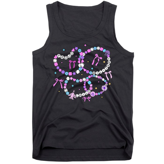 Friendship Bracelet Military Kid Purple up for Military Kid Tank Top
