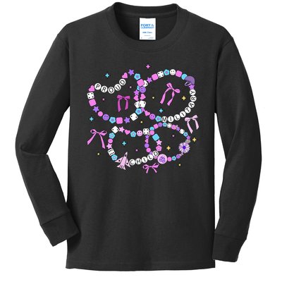 Friendship Bracelet Military Kid Purple up for Military Kid Kids Long Sleeve Shirt