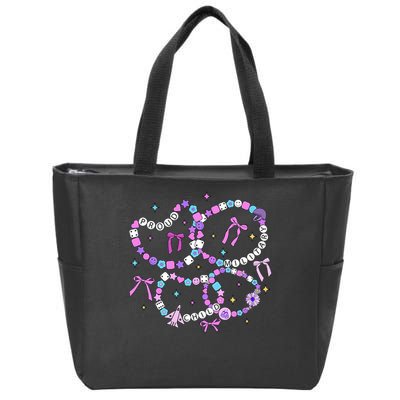 Friendship Bracelet Military Kid Purple up for Military Kid Zip Tote Bag