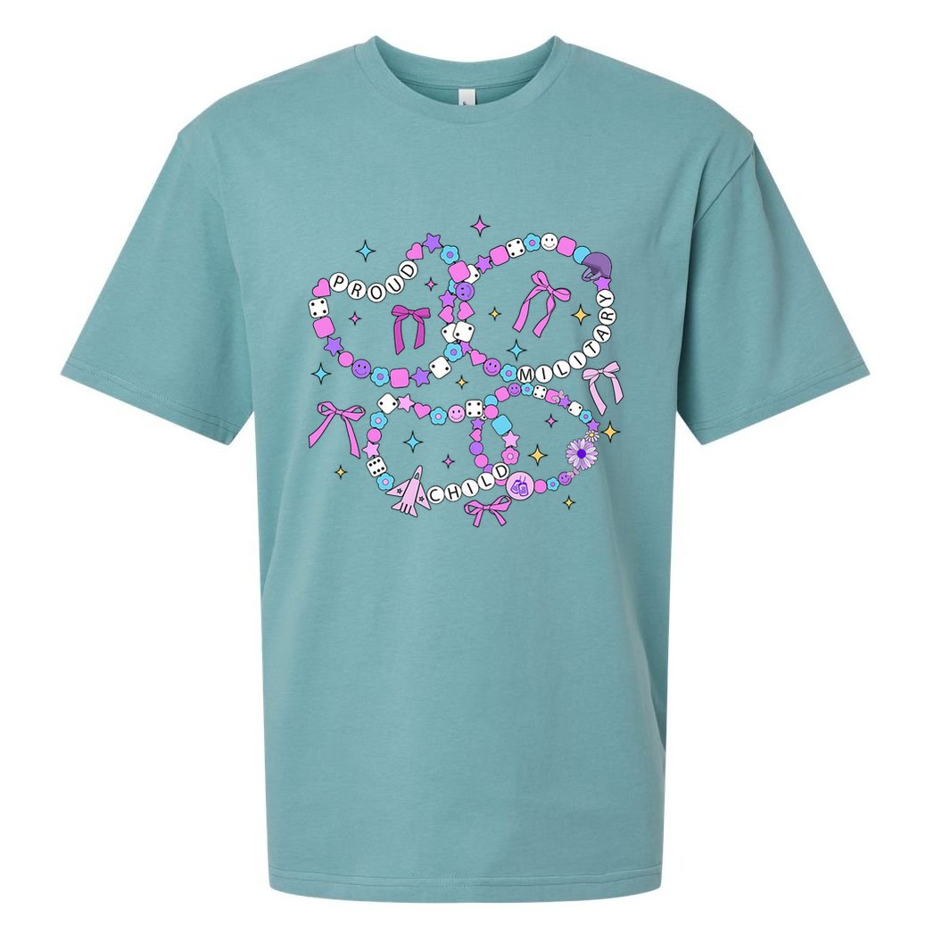 Friendship Bracelet Military Kid Purple up for Military Kid Sueded Cloud Jersey T-Shirt