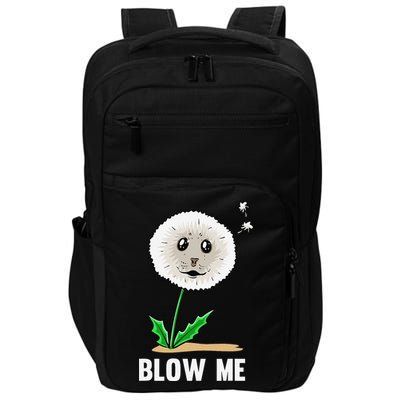 Funny Blow Me Seal Face Dandelion Meme Impact Tech Backpack