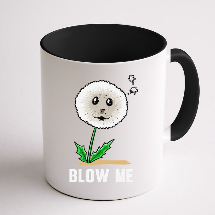 Funny Blow Me Seal Face Dandelion Meme Mug