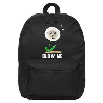 Funny Blow Me Seal Face Dandelion Meme 16 in Basic Backpack