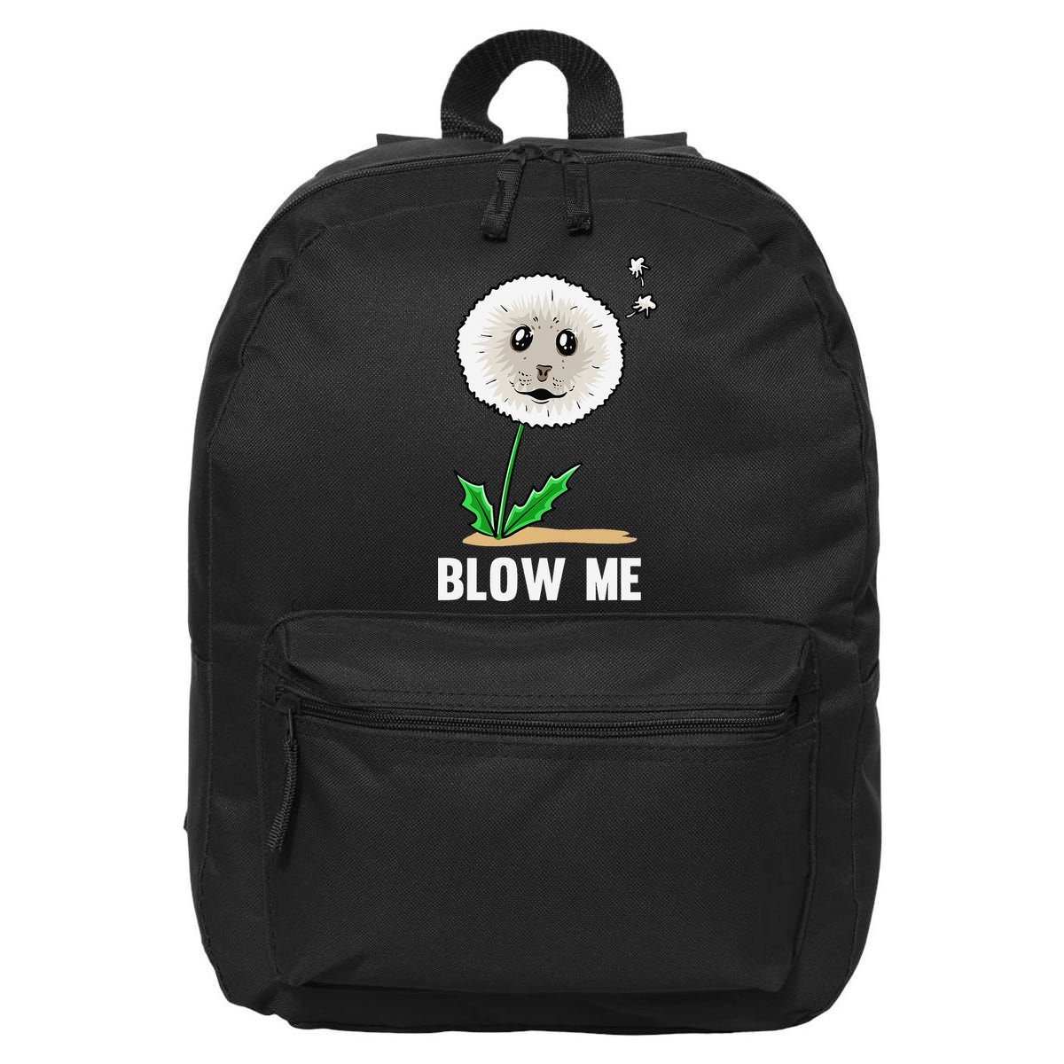 Funny Blow Me Seal Face Dandelion Meme 16 in Basic Backpack