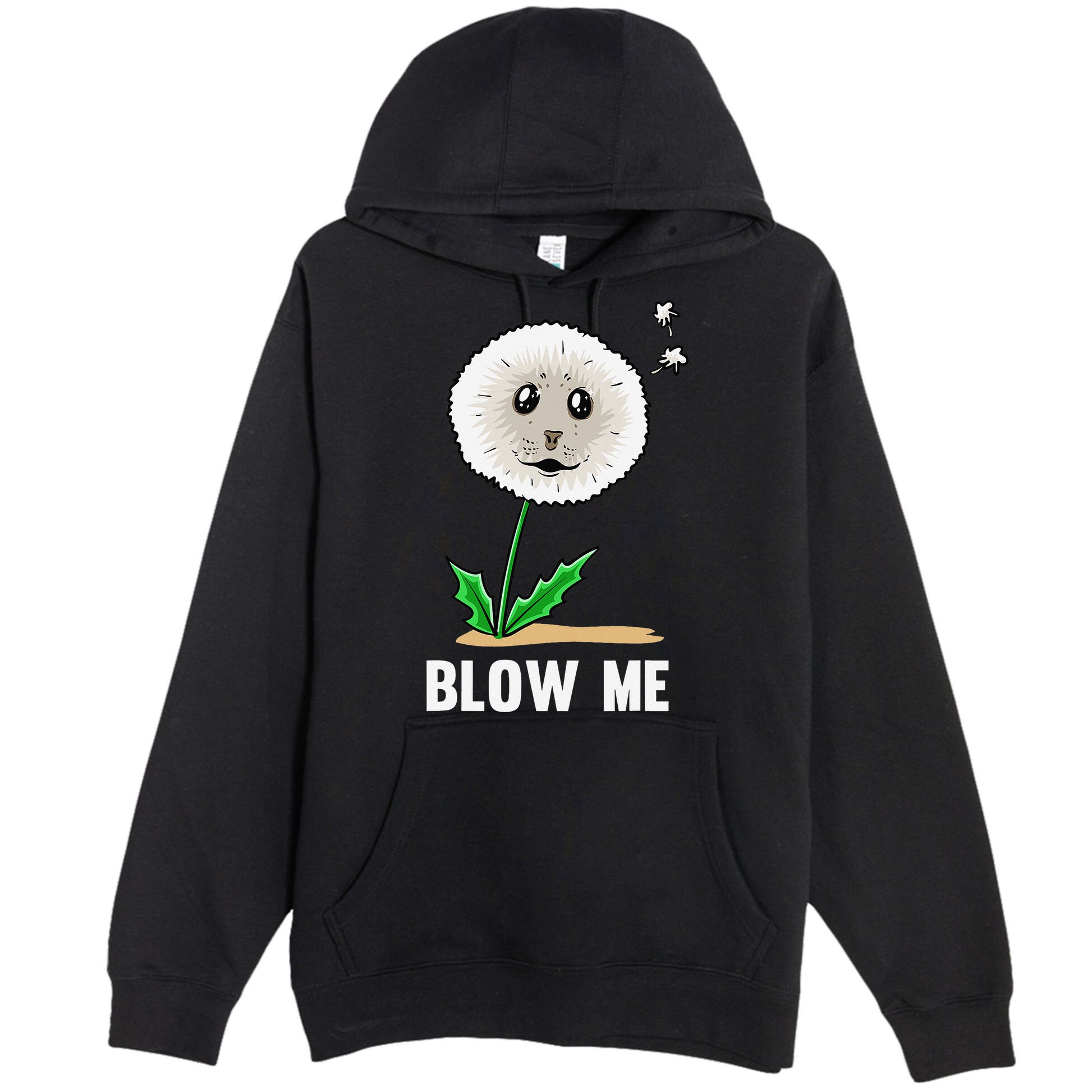 Funny Blow Me Seal Face Dandelion Meme Premium Pullover Hoodie