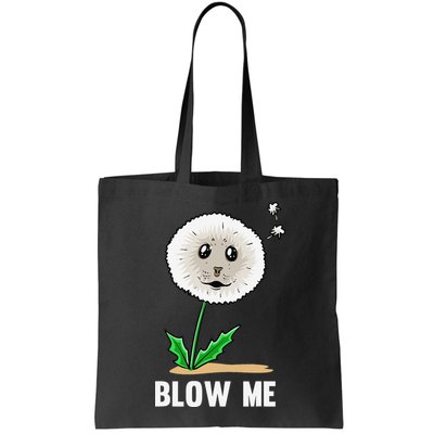 Funny Blow Me Seal Face Dandelion Meme Bag