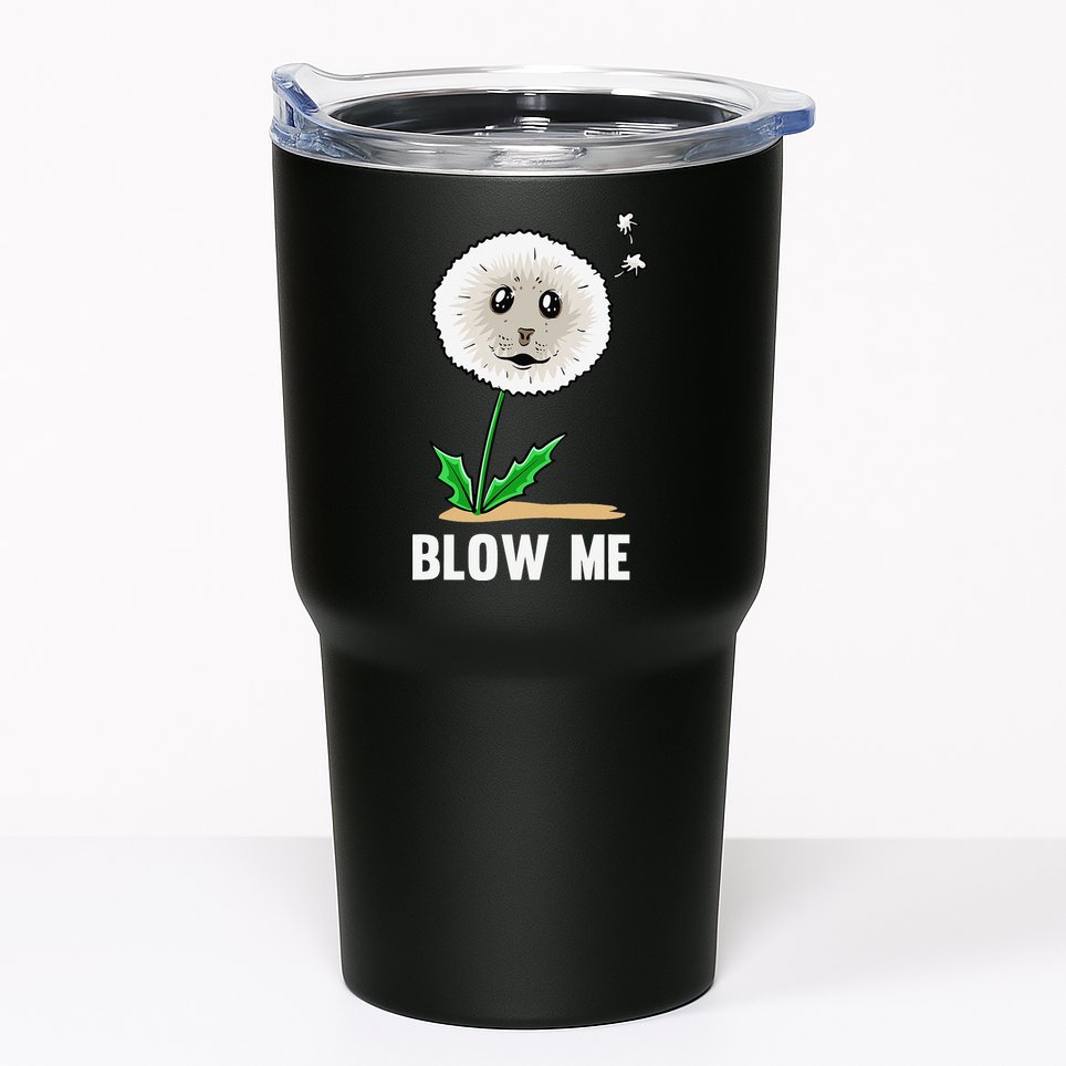 Funny Blow Me Seal Face Dandelion Meme Tumbler