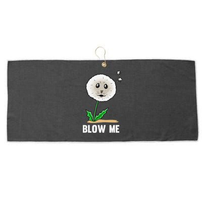 Funny Blow Me Seal Face Dandelion Meme Large Microfiber Waffle Golf Towel