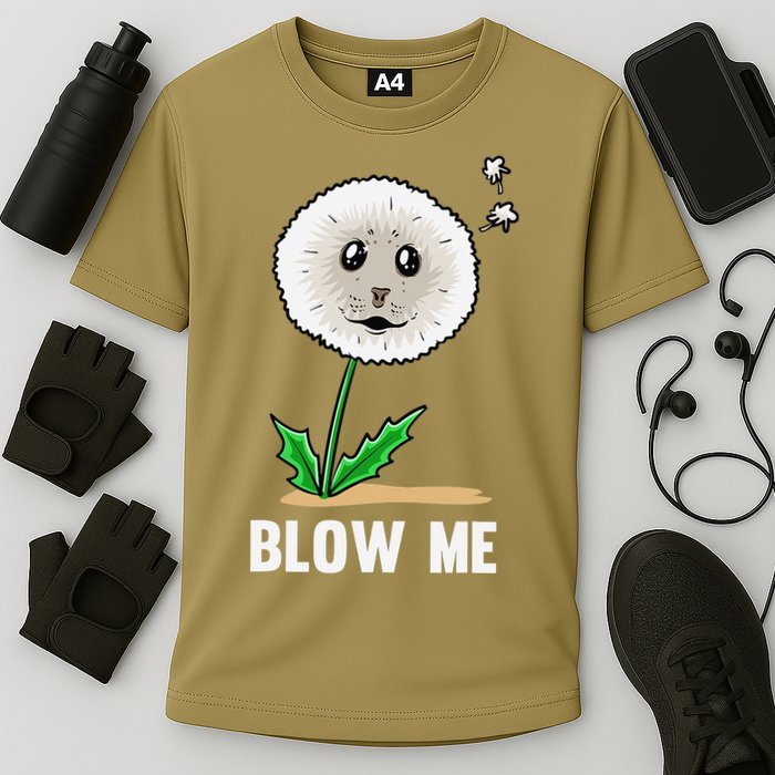 Funny Blow Me Seal Face Dandelion Meme Performance Shirt