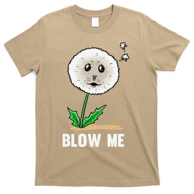 Funny Blow Me Seal Face Dandelion Meme T-Shirt