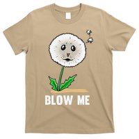Funny Blow Me Seal Face Dandelion Meme T-Shirt