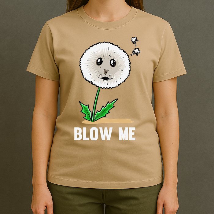 Funny Blow Me Seal Face Dandelion Meme T-Shirt
