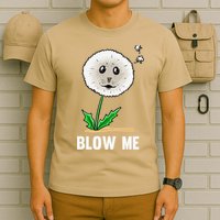 Funny Blow Me Seal Face Dandelion Meme T-Shirt