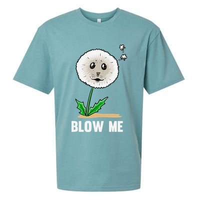 Funny Blow Me Seal Face Dandelion Meme Sueded Cloud Jersey T-Shirt