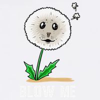 Funny Blow Me Seal Face Dandelion Meme Garment-Dyed Sweatshirt