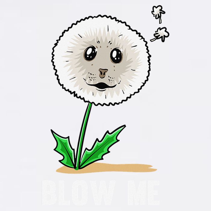 Funny Blow Me Seal Face Dandelion Meme Garment-Dyed Sweatshirt
