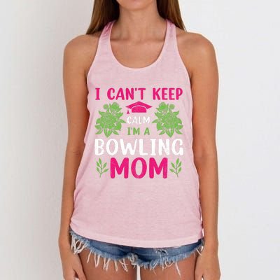 Funny Bowling Mom Bowling Gifts Bowling Slogans Women's Knotted Racerback Tank