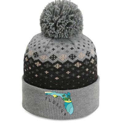 Florida Beach Map The Baniff Cuffed Pom Beanie