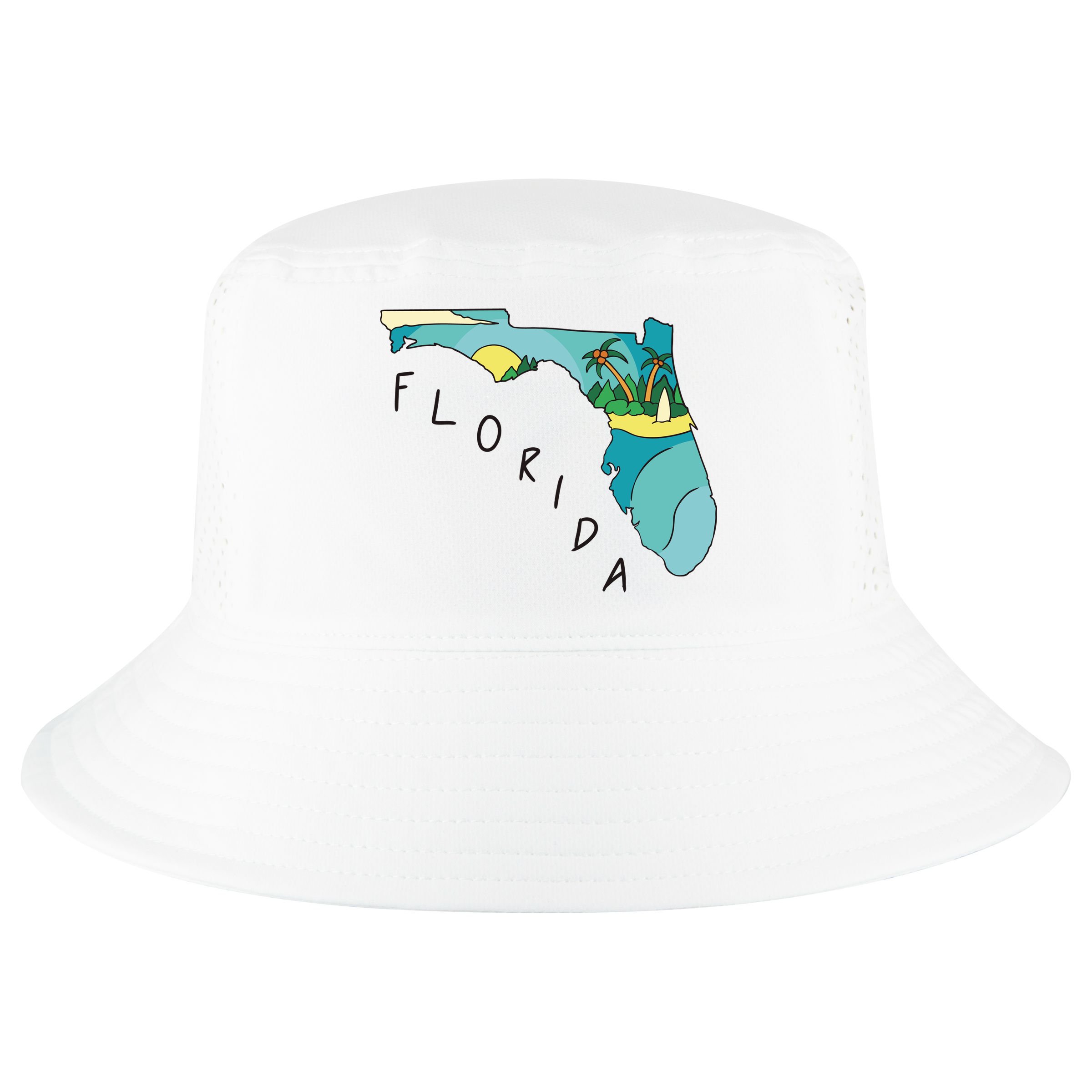 Florida Beach Map Cool Comfort Performance Bucket Hat
