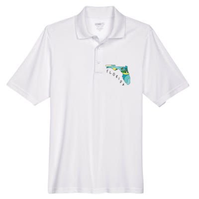 Florida Beach Map Men's Origin Performance Piqué Polo