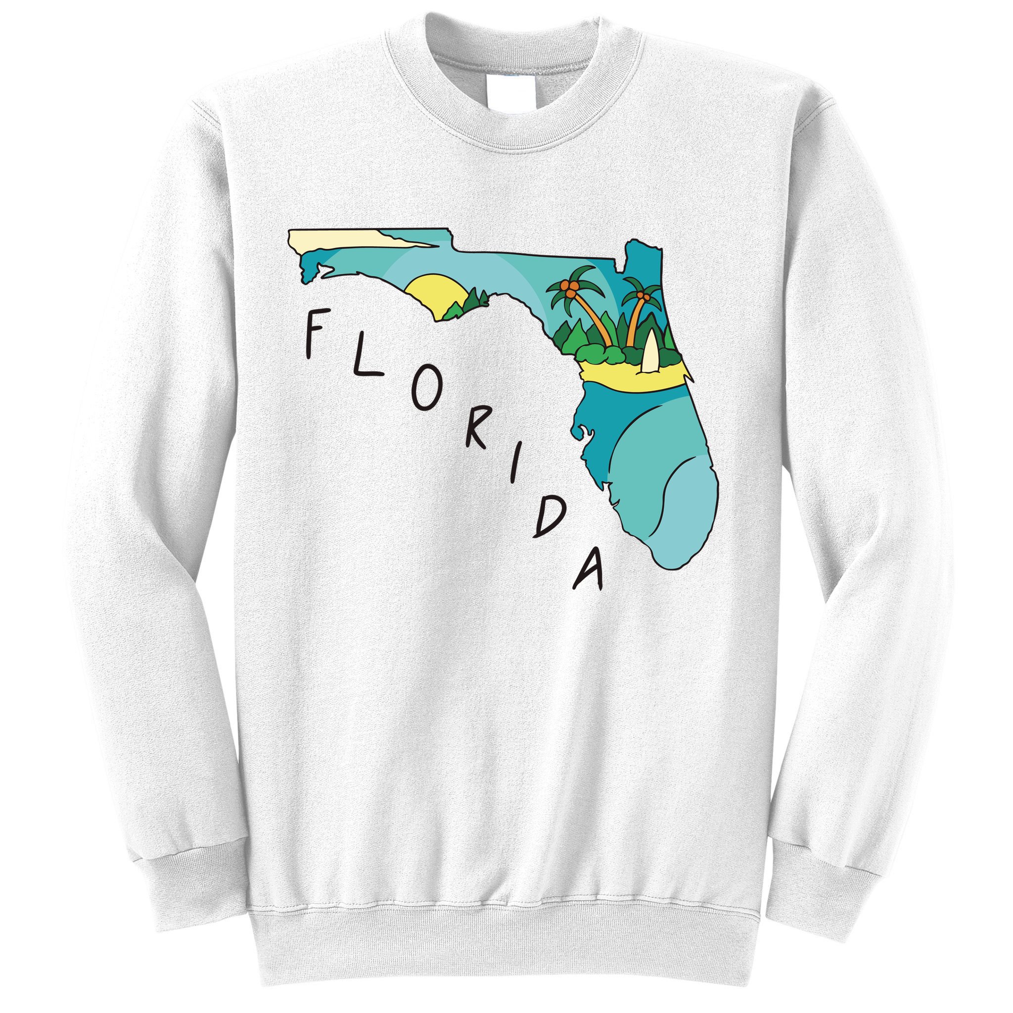 Florida Beach Map Sweatshirt