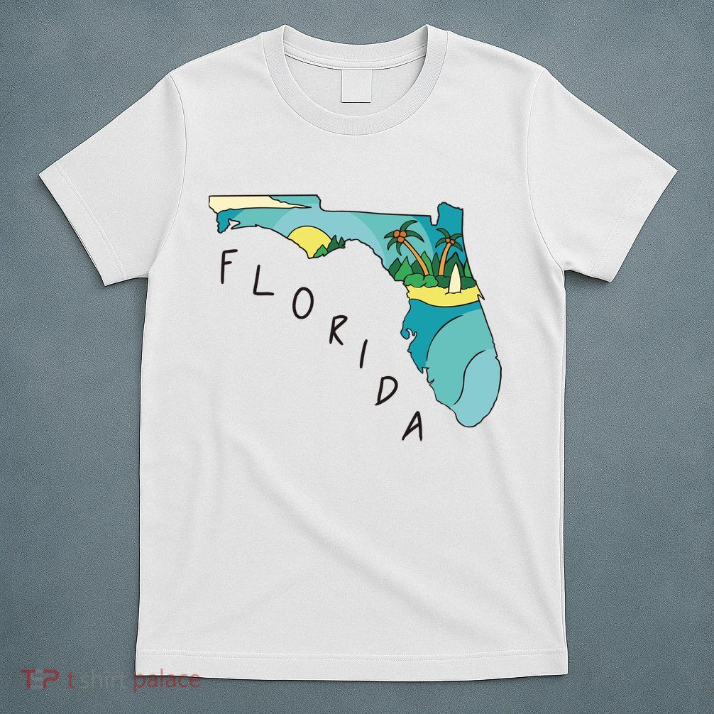 Florida Beach Map T-Shirt