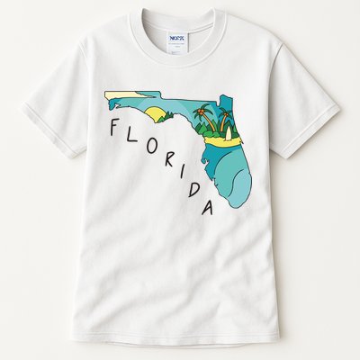 Florida Beach Map Tall T-Shirt