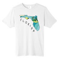 Florida Beach Map Tall Fusion ChromaSoft Performance T-Shirt