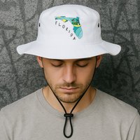 Florida Beach Map Bucket Hat