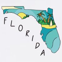 Florida Beach Map Bucket Hat