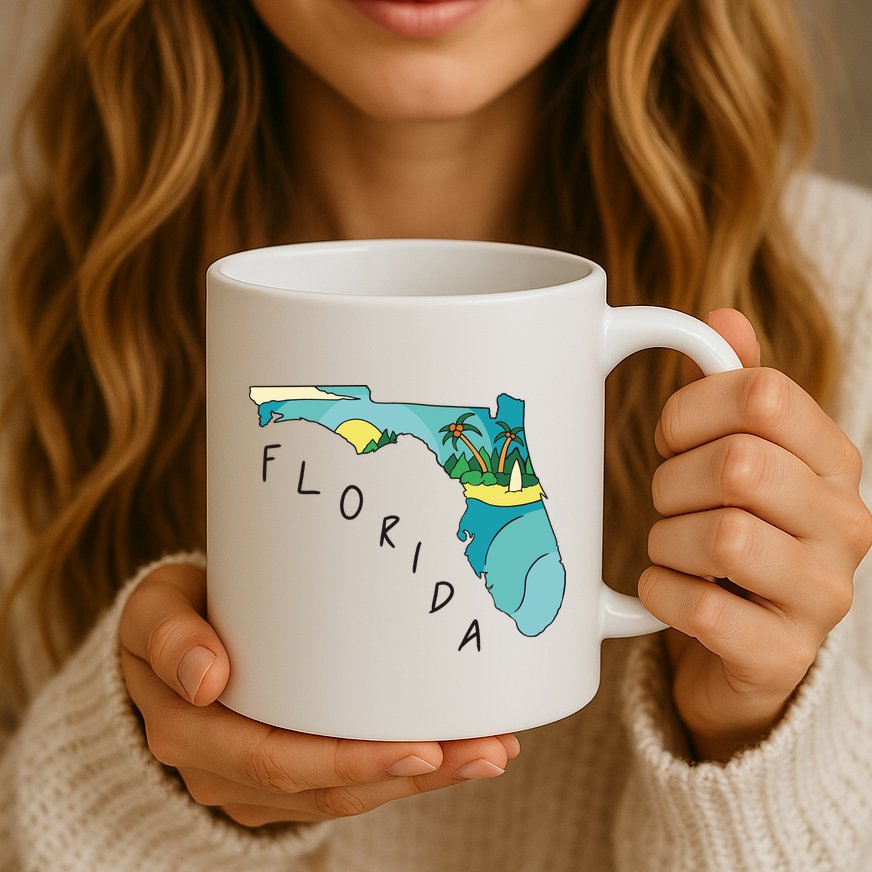 Florida Beach Map Mug