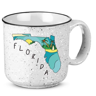 Florida Beach Map 15oz Campfire Ceramic Mug
