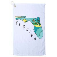 Florida Beach Map Golf Towel