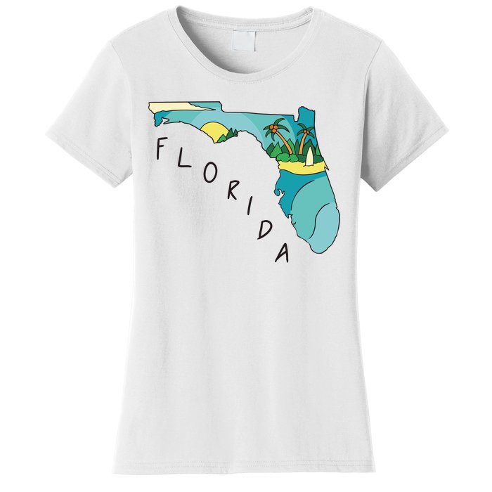 Florida Beach Map Women's T-Shirt