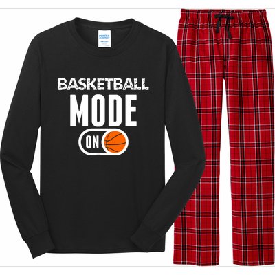 Funny Basketball Mode On Basketball Sport Gift Long Sleeve Pajama Set