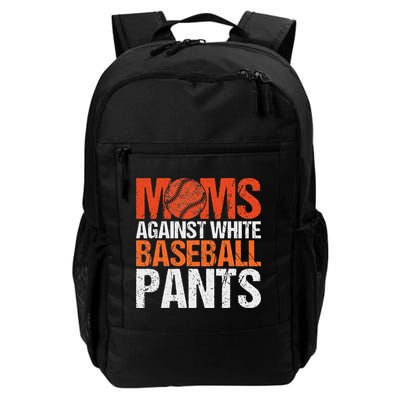 Funny Baseball Moms Against White Baseball Pants Backpack