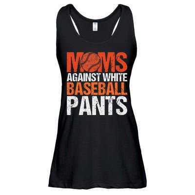 Funny Baseball Moms Against White Baseball Pants Ladies Essential Flowy Tank