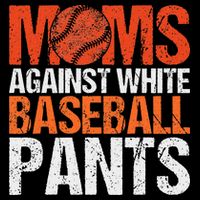 Funny Baseball Moms Against White Baseball Pants 16 in Basic Backpack