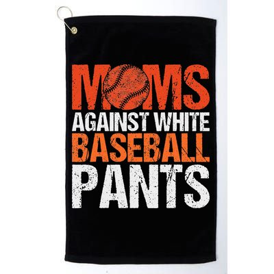 Funny Baseball Moms Against White Baseball Pants Golf Towel